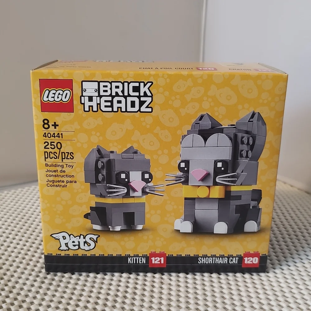 Lego Brick Headz Pets 40441 Kitten #121 Shorthair Cat #121 Building Toy Set NWT